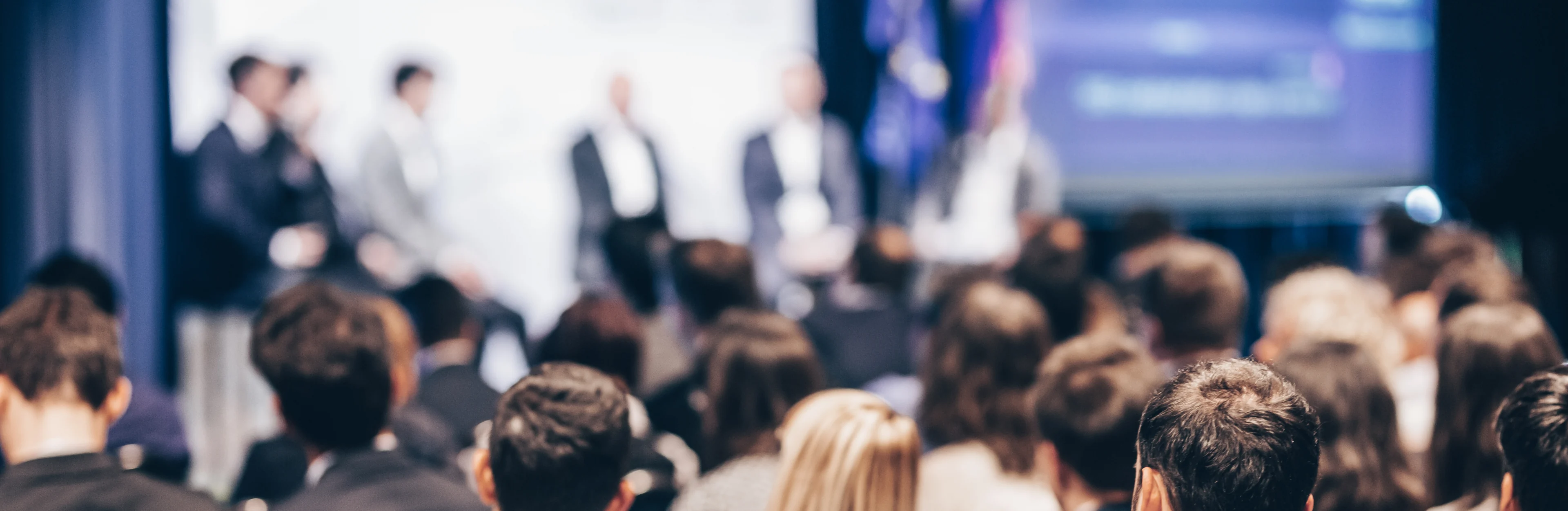 Audience gathered for a leadership conference